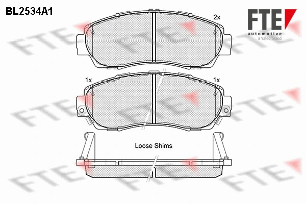 Brake Pad Set, disc brake (BL2534A1)