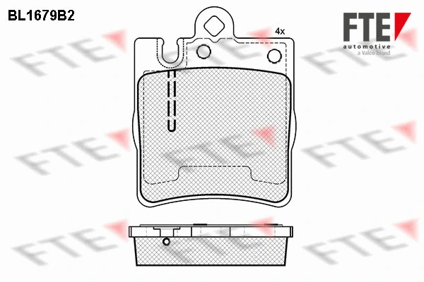 Brake Pad Set, disc brake (BL1679B2)