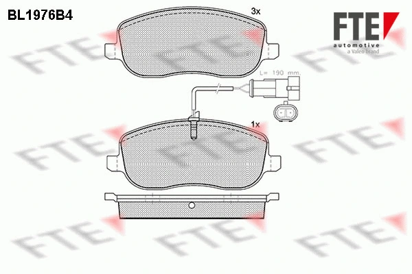 Brake Pad Set, disc brake (BL1976B4)