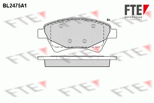 Brake Pad Set, disc brake (BL2475A1)