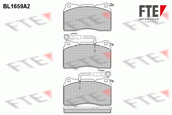 Brake Pad Set, disc brake (BL1659A2)