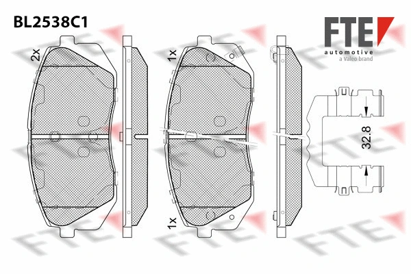 Brake Pad Set, disc brake (BL2538C1)