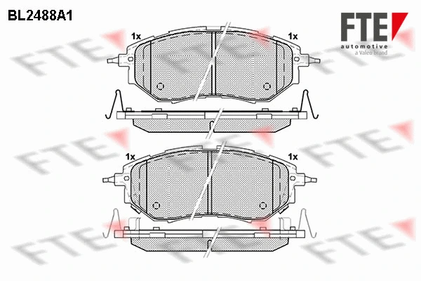 Brake Pad Set, disc brake (BL2488A1)
