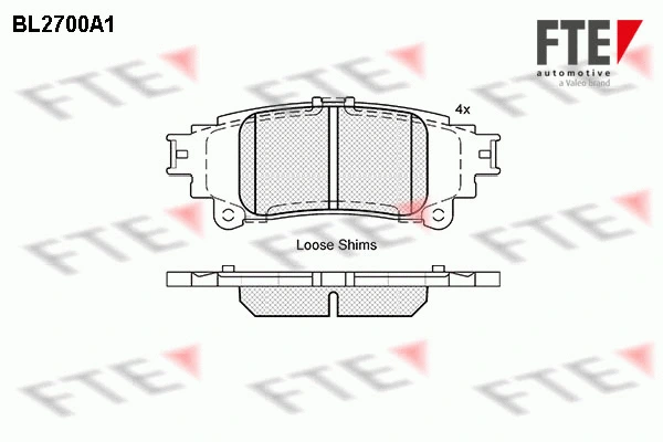 Brake Pad Set, disc brake (BL2700A1)