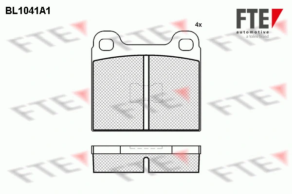 Brake Pad Set, disc brake (BL1041A1)