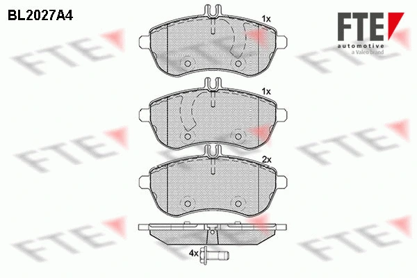 Brake Pad Set, disc brake (BL2027A4)