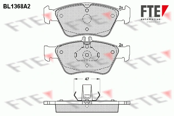 Brake Pad Set, disc brake (BL1368A2)
