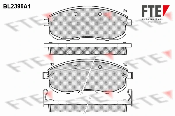 Brake Pad Set, disc brake (BL2396A1)