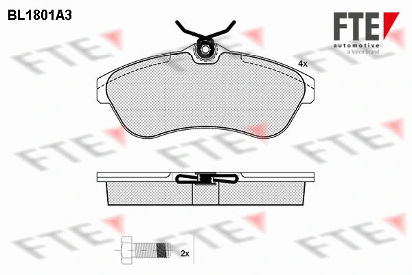 Brake Pad Set, disc brake (BL1801A3)