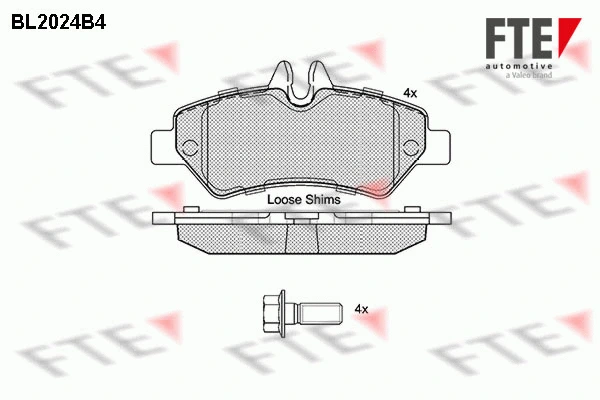 Brake Pad Set, disc brake (BL2024B4)