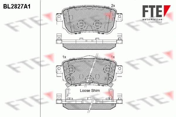 Brake Pad Set, disc brake (BL2827A1)