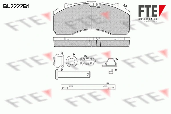 Brake Pad Set, disc brake (BL2222B1)