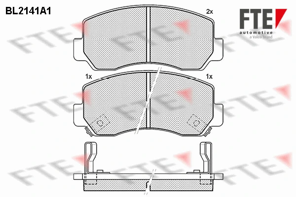 Brake Pad Set, disc brake (BL2141A1)