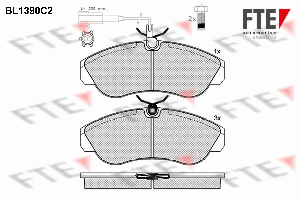 Brake Pad Set, disc brake (BL1390C2)