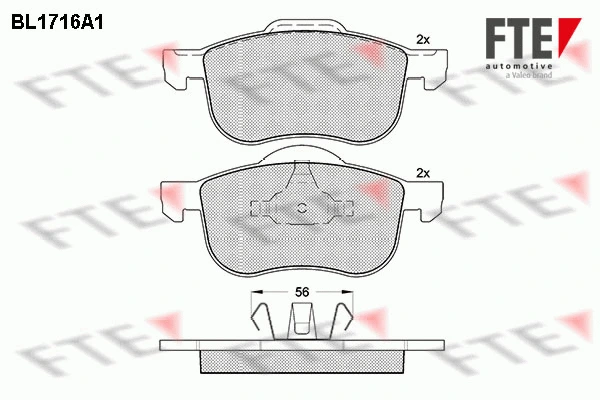 Brake Pad Set, disc brake (BL1716A1)
