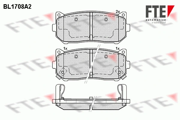 Brake Pad Set, disc brake (BL1708A2)