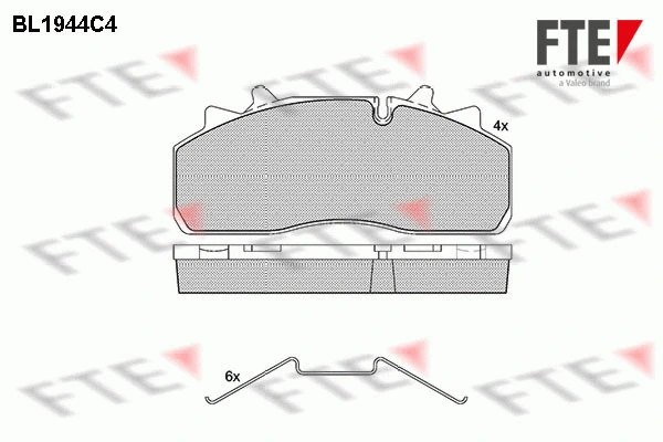 Brake Pad Set, disc brake (BL1944C4)