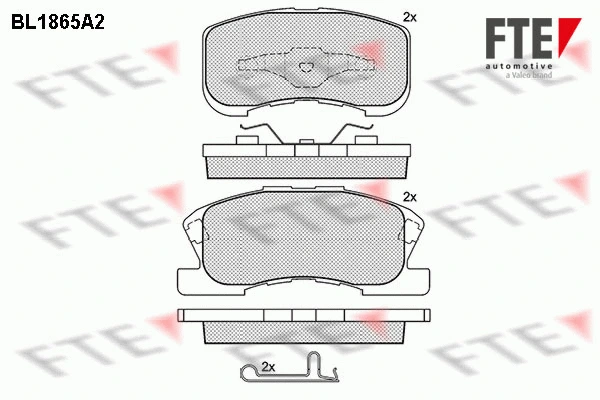 Brake Pad Set, disc brake (BL1865A2)