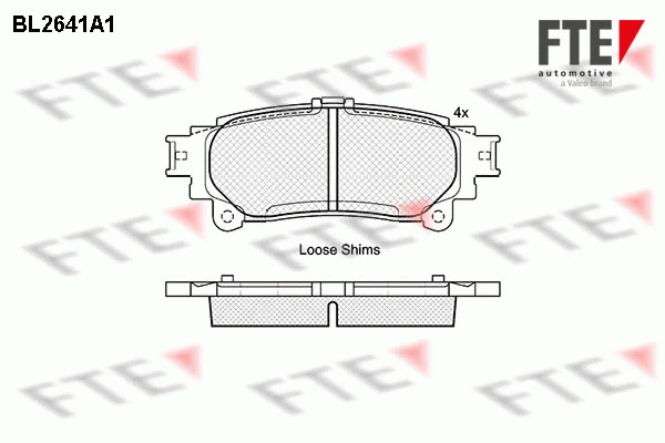 Brake Pad Set, disc brake (BL2641A1)