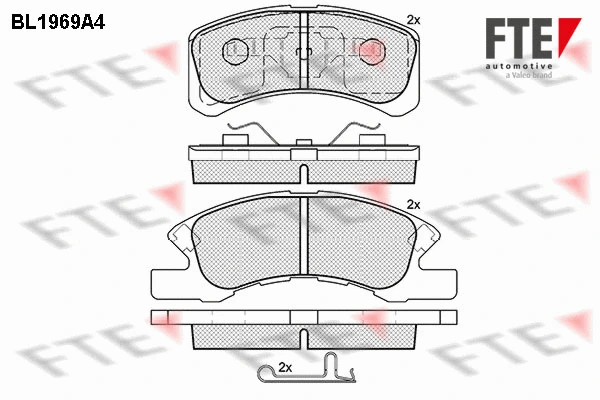 Brake Pad Set, disc brake (BL1969A4)