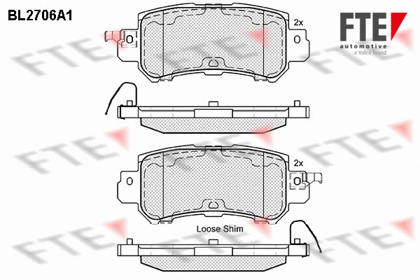 Brake Pad Set, disc brake (BL2706A1)