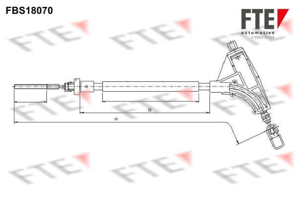 Cable Pull, parking brake (FBS18070)