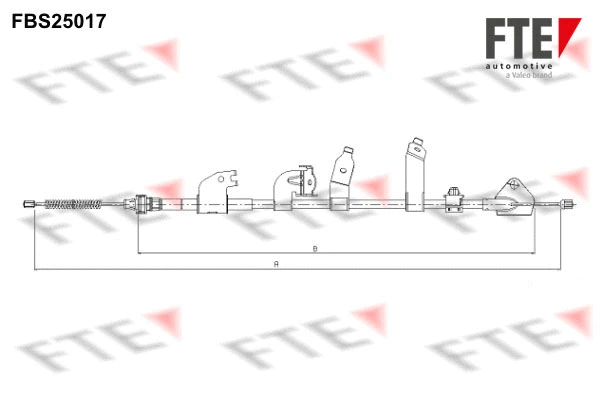 Cable Pull, parking brake (FBS25017)