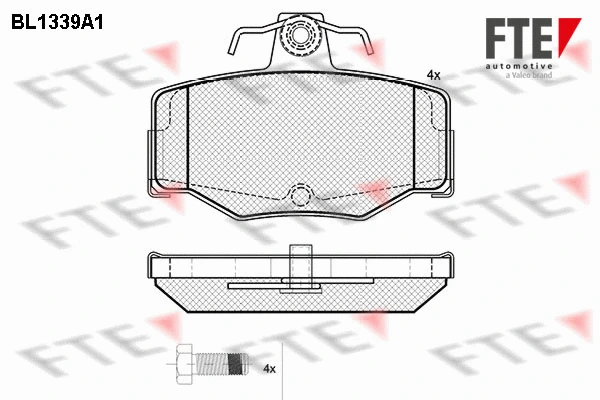Brake Pad Set, disc brake (BL1339A1)