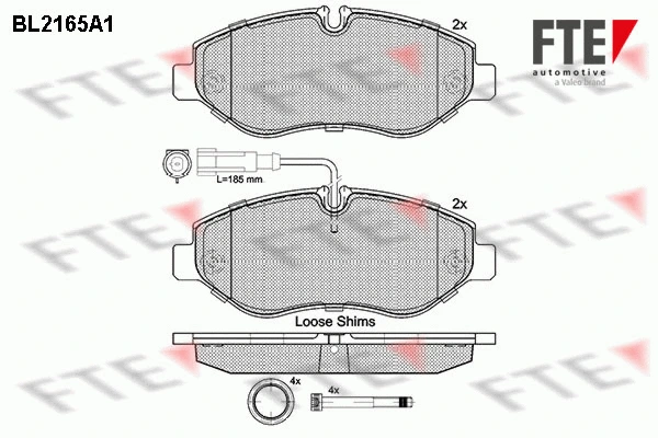 Brake Pad Set, disc brake (BL2165A1)