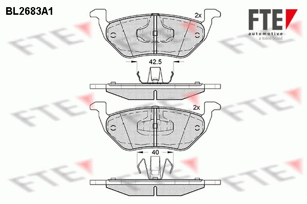 Brake Pad Set, disc brake (BL2683A1)