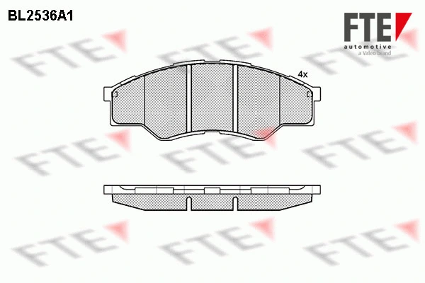 Brake Pad Set, disc brake (BL2536A1)