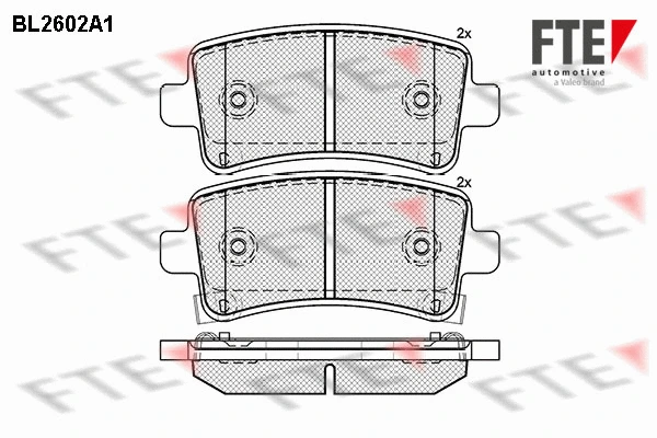 Brake Pad Set, disc brake (BL2602A1)
