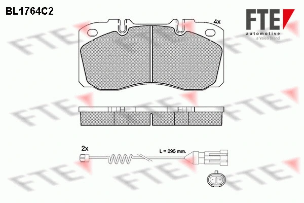 Brake Pad Set, disc brake (BL1764C2)