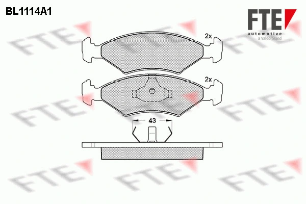 Brake Pad Set, disc brake (BL1114A1)