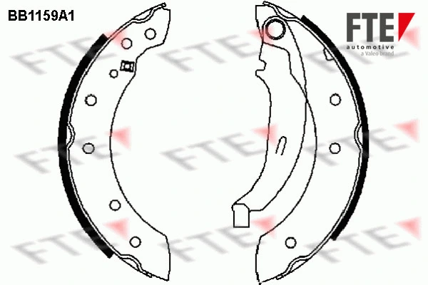 Brake Shoe Set (BB1159A1)