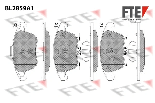 Brake Pad Set, disc brake (BL2859A1)