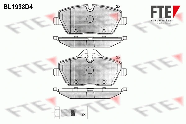 Brake Pad Set, disc brake (BL1938D4)
