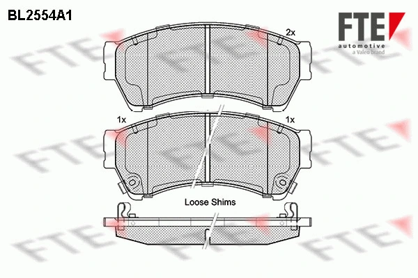 Brake Pad Set, disc brake (BL2554A1)