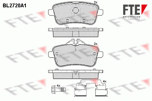 Brake Pad Set, disc brake (BL2720A1)