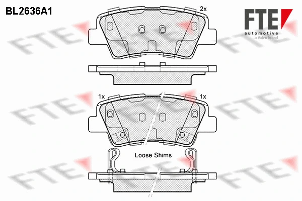 Brake Pad Set, disc brake (BL2636A1)