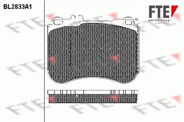 Brake Pad Set, disc brake (BL2833A1)