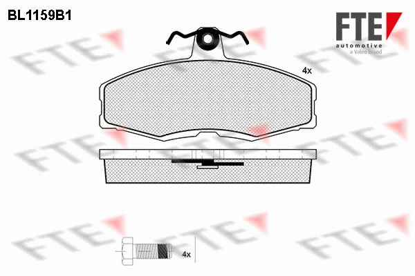 Brake Pad Set, disc brake (BL1159B1)