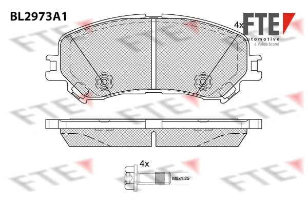 Brake Pad Set, disc brake (BL2973A1)