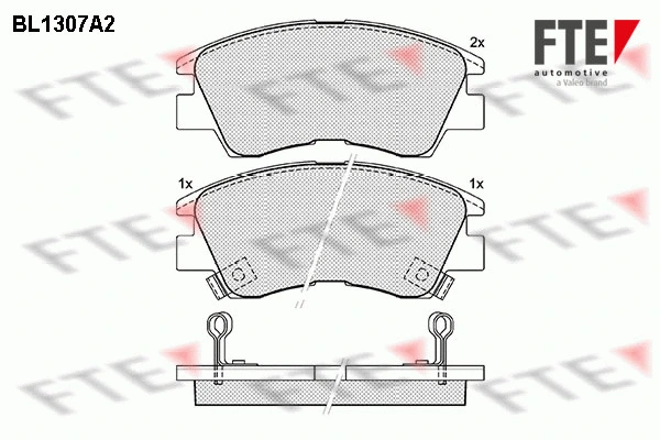 Brake Pad Set, disc brake (BL1307A2)