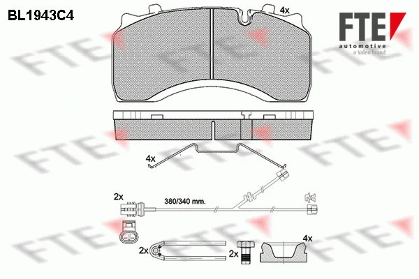Brake Pad Set, disc brake (BL1943C4)
