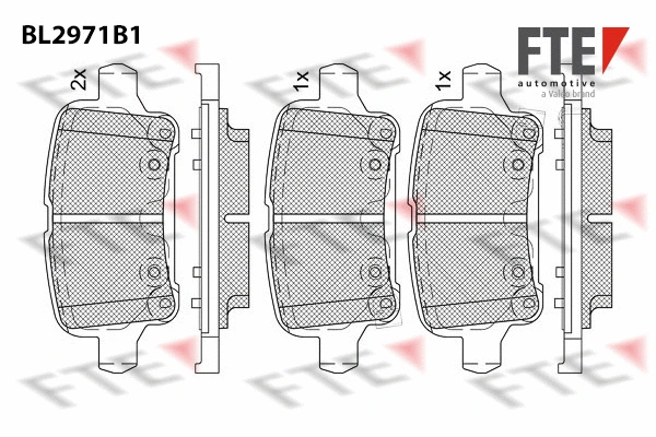 Brake Pad Set, disc brake (BL2971B1)