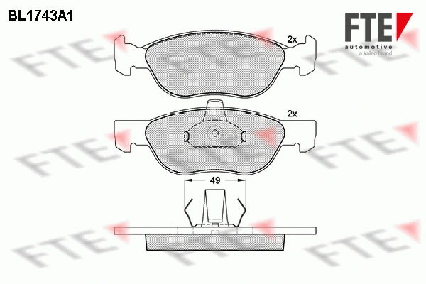 Brake Pad Set, disc brake (BL1743A1)
