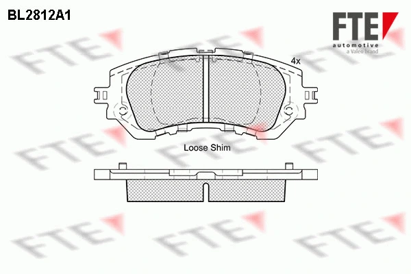 Brake Pad Set, disc brake (BL2812A1)