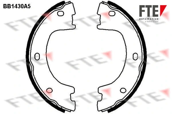 Brake Shoe Set, parking brake (BB1430A5)