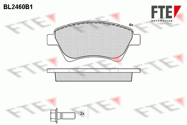 Brake Pad Set, disc brake (BL2460B1)
